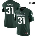 Men's Michigan State Spartans NCAA #31 Hank Pepper Green NIL 2022 Authentic Nike Stitched College Football Jersey UM32J15ME